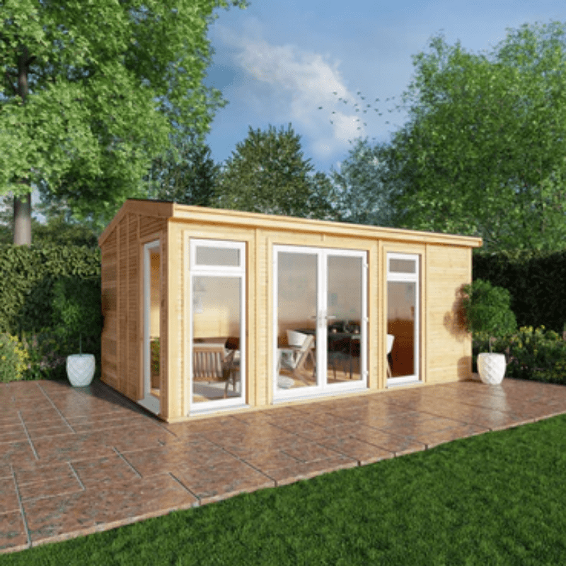 Mercia Rufford 5x3m Insulated Garden Room – UPVC Double Glazed Home Office & Studio