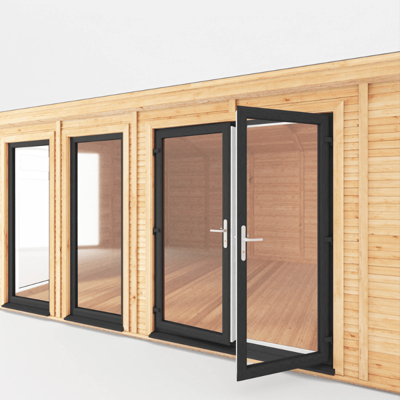 Mercia Rufford 5x4m Insulated Garden Room – UPVC Double Glazed Home Office & Studio