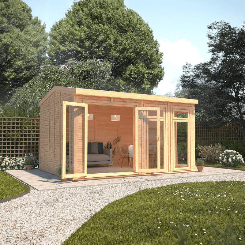 Mercia Rufford Premium Insulated Garden Room 4x3 | Luxury All-Season Double Glazed Home Office & Studio