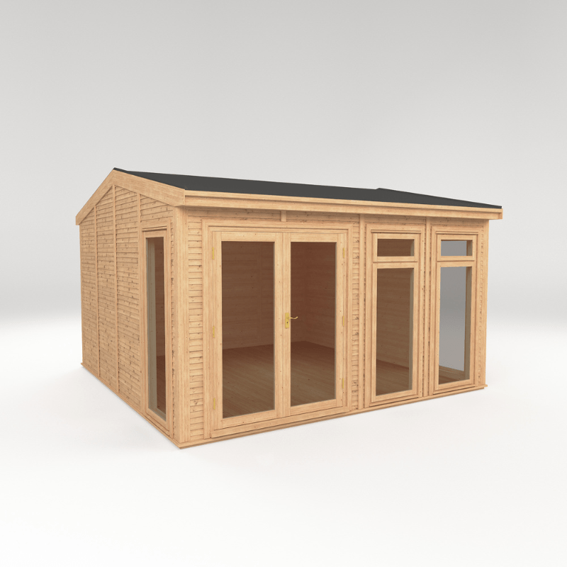 Mercia Rufford Premium Insulated Garden Room 4x4| Luxury All-Season Double Glazed Home Office Studio