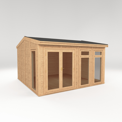 Mercia Rufford Premium Insulated Garden Room 4x4| Luxury All-Season Double Glazed Home Office Studio