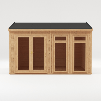 Mercia Rufford Premium Insulated Garden Room 4x4| Luxury All-Season Double Glazed Home Office Studio