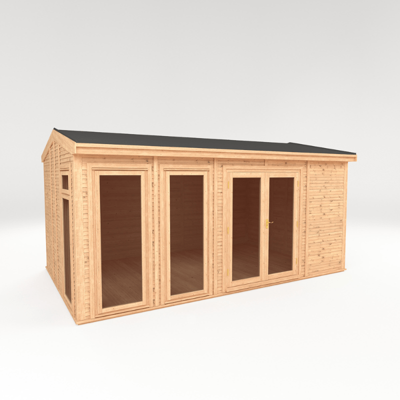 Mercia Rufford Premium Insulated Garden Room 5x3| Luxury All-Season Double Glazed Home Office Studio