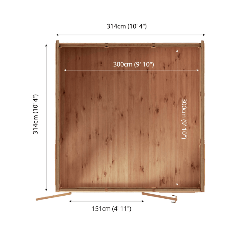 Mercia Insulated DIY Garden Room 3x3m – Modular Self-Build Garden Office, Studio