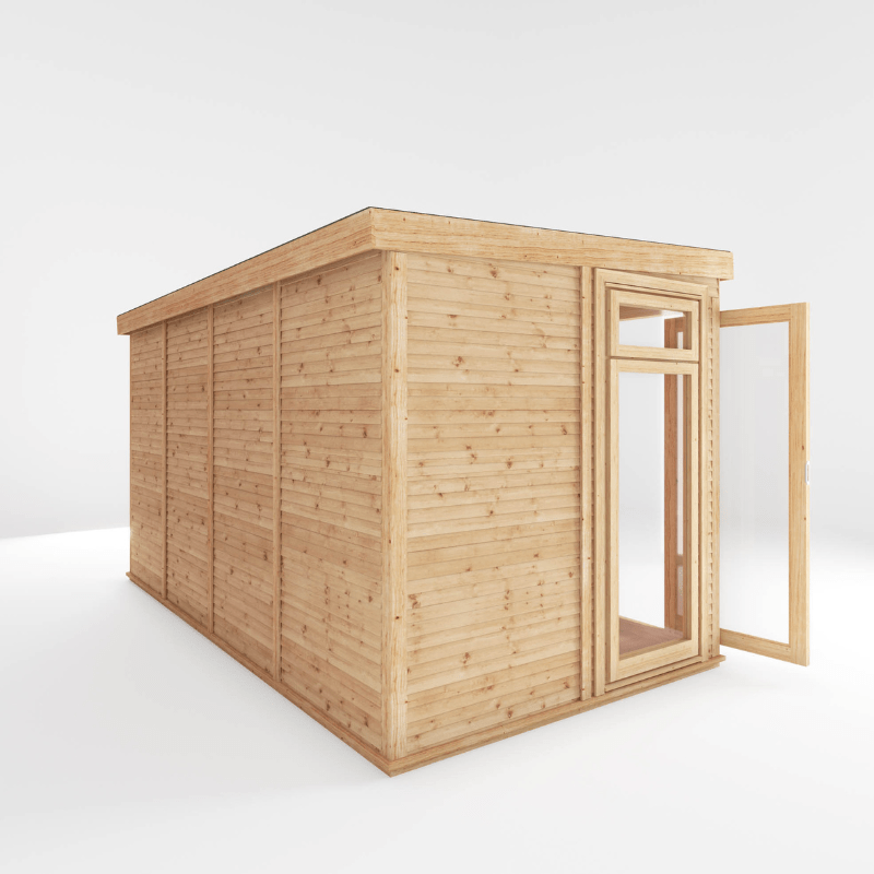 Mercia Insulated DIY Garden Room 4x2m – Modular Self-Build Garden Office, Studio &amp; All-Year Outdoor Living Space (Fully Insulated, Double-Glazed, Sustainable Timber)