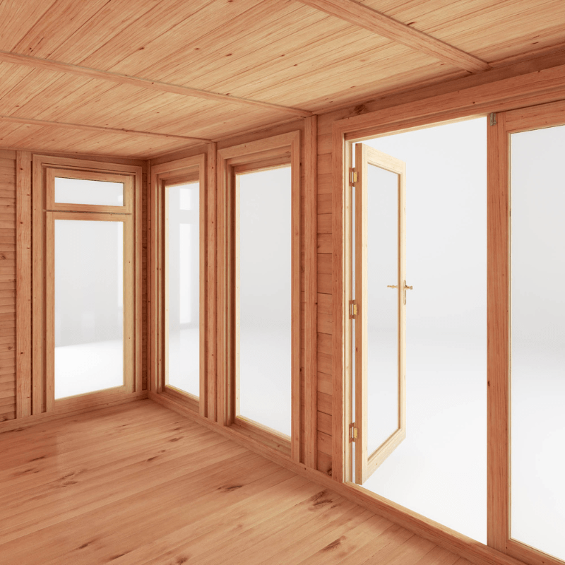 Mercia Insulated DIY Garden Room 4x2m – Modular Self-Build Garden Office, Studio &amp; All-Year Outdoor Living Space (Fully Insulated, Double-Glazed, Sustainable Timber)