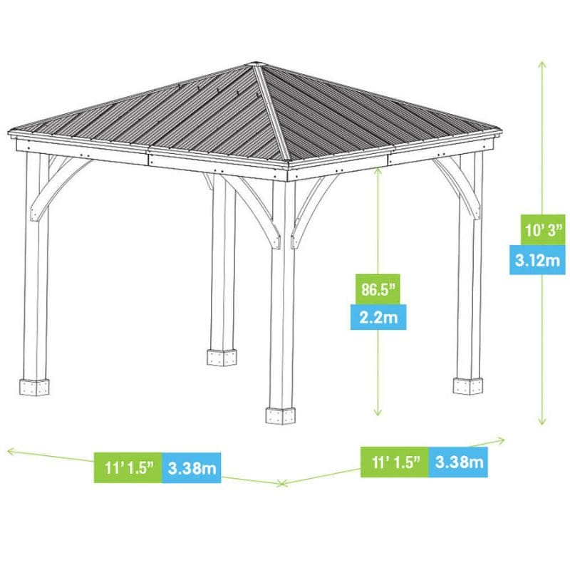 Meridian 12x12ft Gazebo | Premium Outdoor Pavilion for Backyard & Patio