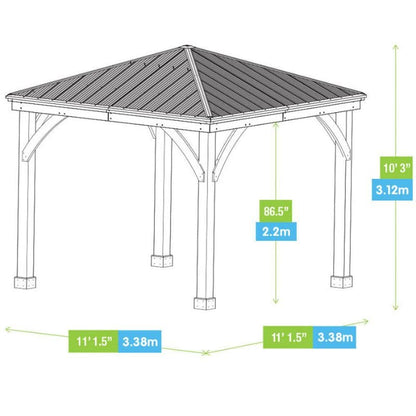 Meridian 12x12ft Gazebo | Premium Outdoor Pavilion for Backyard & Patio