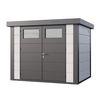 Telluria Classico 2721 Steel Garden Storage Unit – Premium Maintenance-Free Outdoor Shed with Double Door & Insulated Roof
