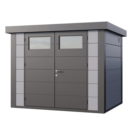 Telluria Classico 2721 Steel Garden Storage Unit – Premium Maintenance-Free Outdoor Shed with Double Door & Insulated Roof