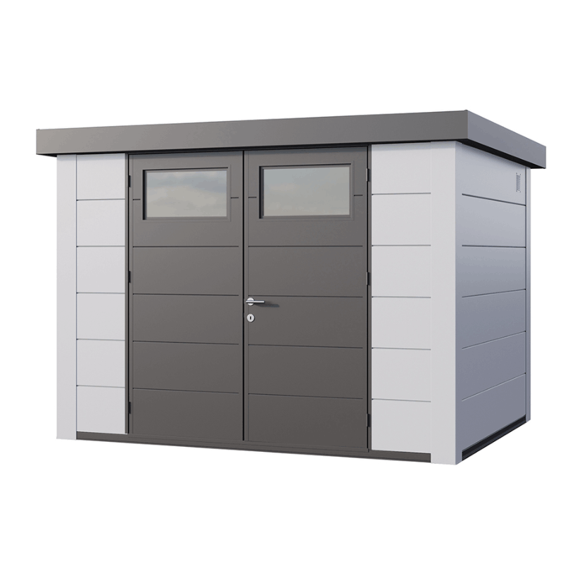 Telluria Classico 3024 Steel Garden Storage Unit – Premium Maintenance-Free Outdoor Shed with Double Door & Insulated Roof