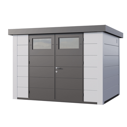 Telluria Classico 3024 Steel Garden Storage Unit – Premium Maintenance-Free Outdoor Shed with Double Door & Insulated Roof