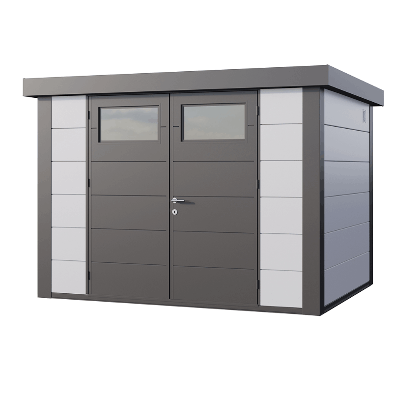 Telluria Classico 3024 Steel Garden Storage Unit – Premium Maintenance-Free Outdoor Shed with Double Door & Insulated Roof