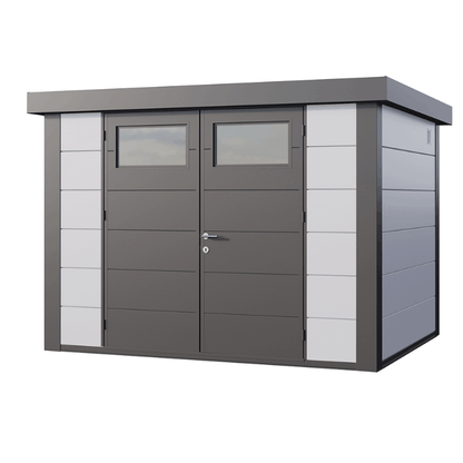 Telluria Classico 3024 Steel Garden Storage Unit – Premium Maintenance-Free Outdoor Shed with Double Door & Insulated Roof