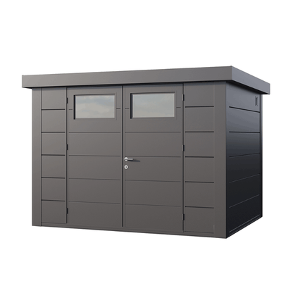 Telluria Classico 3024 Steel Garden Storage Unit – Premium Maintenance-Free Outdoor Shed with Double Door & Insulated Roof