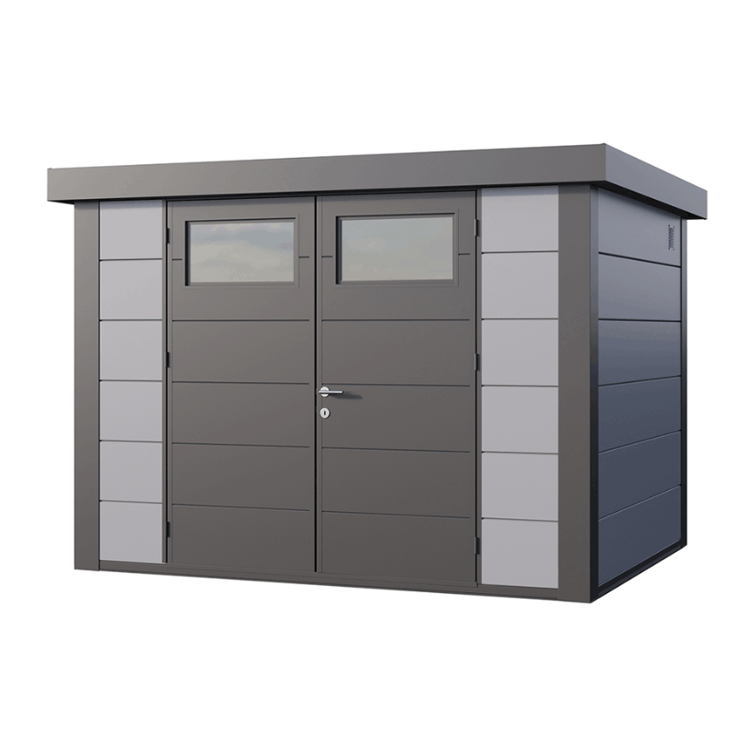 Telluria Classico 3024 Steel Garden Storage Unit – Premium Maintenance-Free Outdoor Shed with Double Door & Insulated Roof