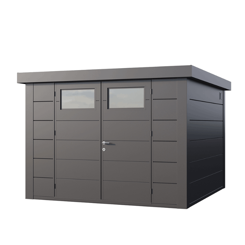Telluria Classico 3030 Steel Garden Storage Unit – Premium Maintenance-Free Outdoor Shed with Double Door &amp; Insulated Roof