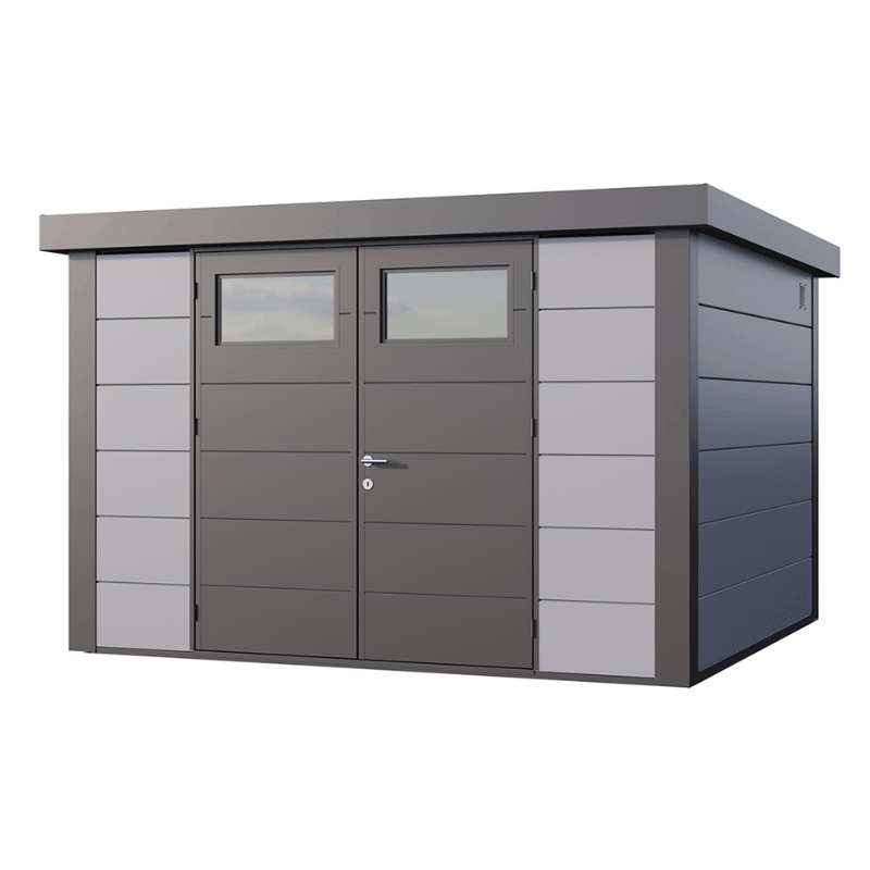 Telluria Classico 3330 Steel Garden Storage Unit – Premium Maintenance-Free Outdoor Shed with Double Door &amp; Insulated Roof
