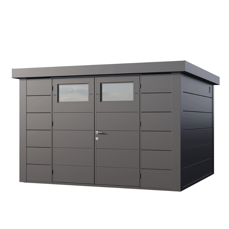 Telluria Classico 3330 Steel Garden Storage Unit – Premium Maintenance-Free Outdoor Shed with Double Door &amp; Insulated Roof