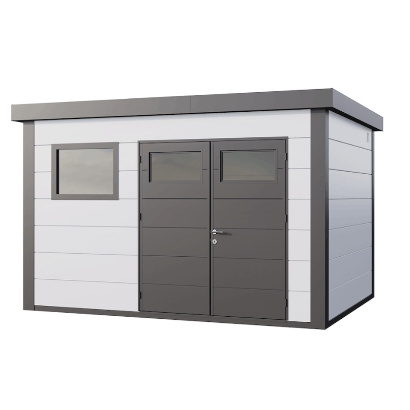 Telluria Classico 3930+ Steel Garden Storage Unit – Premium Maintenance-Free Outdoor Shed with Double Door & Insulated Roof