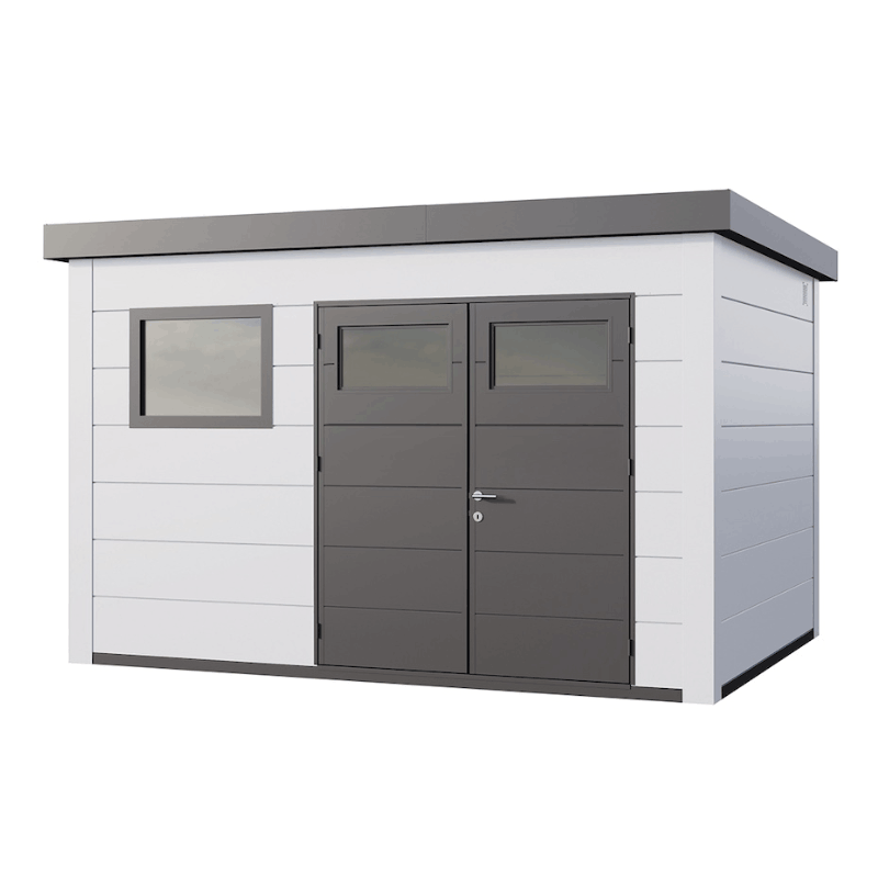 Telluria Classico 3930+ Steel Garden Storage Unit – Premium Maintenance-Free Outdoor Shed with Double Door & Insulated Roof