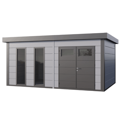 Telluria Classico 5436 Plus Steel Garden Shed | Maintenance-Free Designer Garden Storage with Double Doors - Vendra Outdoors