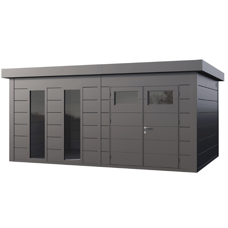 Telluria Classico 5436 Plus Steel Garden Shed | Maintenance-Free Designer Garden Storage with Double Doors - Vendra Outdoors