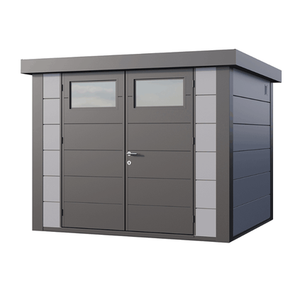 Telluria Classico 2724 Steel Garden Storage Unit – Premium Maintenance-Free Outdoor Shed with Double Door & Insulated Roof