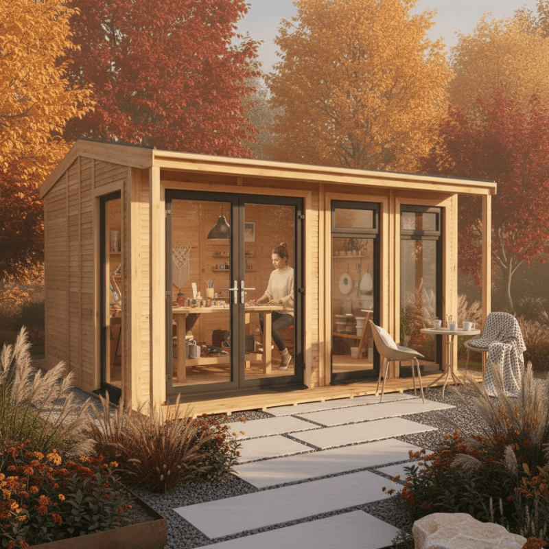 Thoresby 4x3m Insulated Garden Room – UPVC Double Glazed Home Office, Gym & Studio