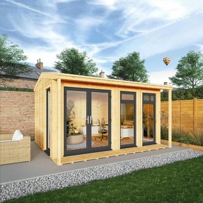 Mercia Thoresby 4x3m Insulated Garden Room – UPVC Double Glazed Home Office, Gym & Studio - Vendra Outdoors