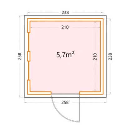 Telluria Luminato 2424 Steel Garden Room 2.3x2.3m