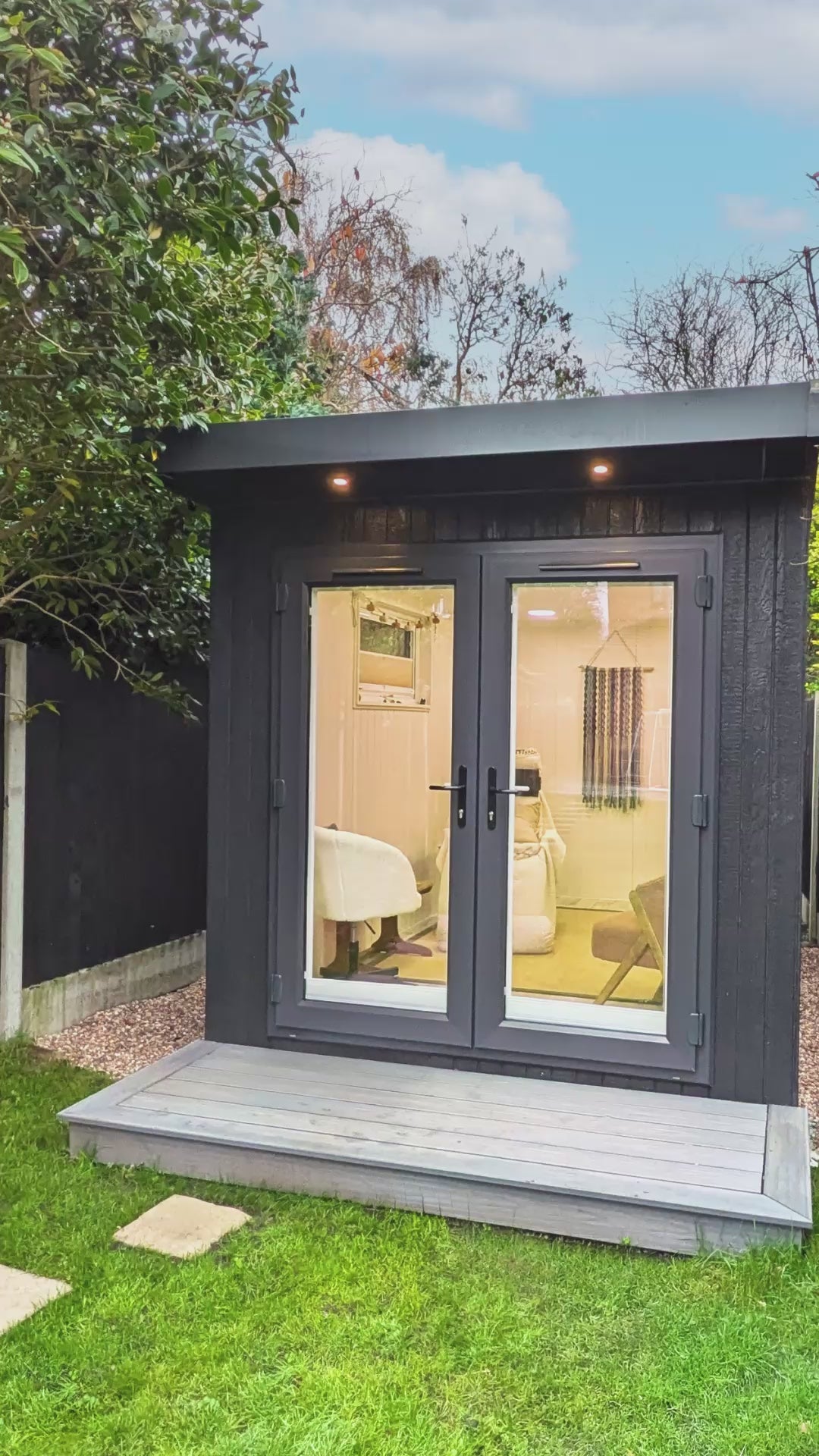 Load video: Time lapse video building garden room